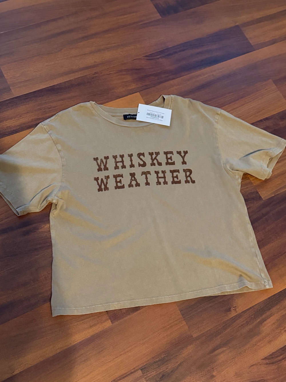 Whiskey Weather Short-Sleeve Crewneck T-Shirt - crop